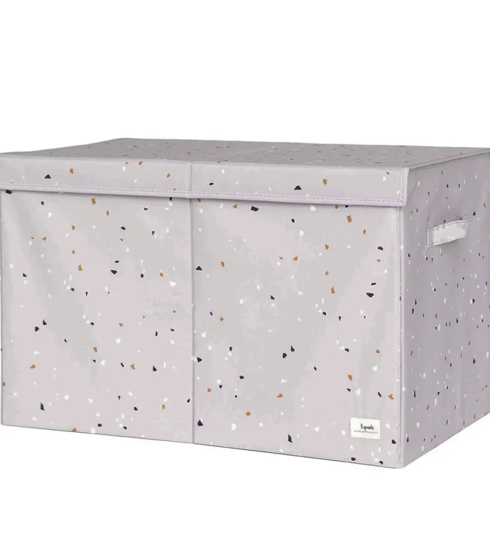 3 Sprouts Bokse Og Kasser*Opbevaringskasse m. Låg - 63x38x39 cm - Terrazzo/Lyseg
