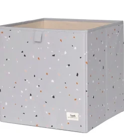 3 Sprouts Bokse Og Kasser*Opbevaringskasse - 33x33x33 cm - Terrazzo/Lysegrå