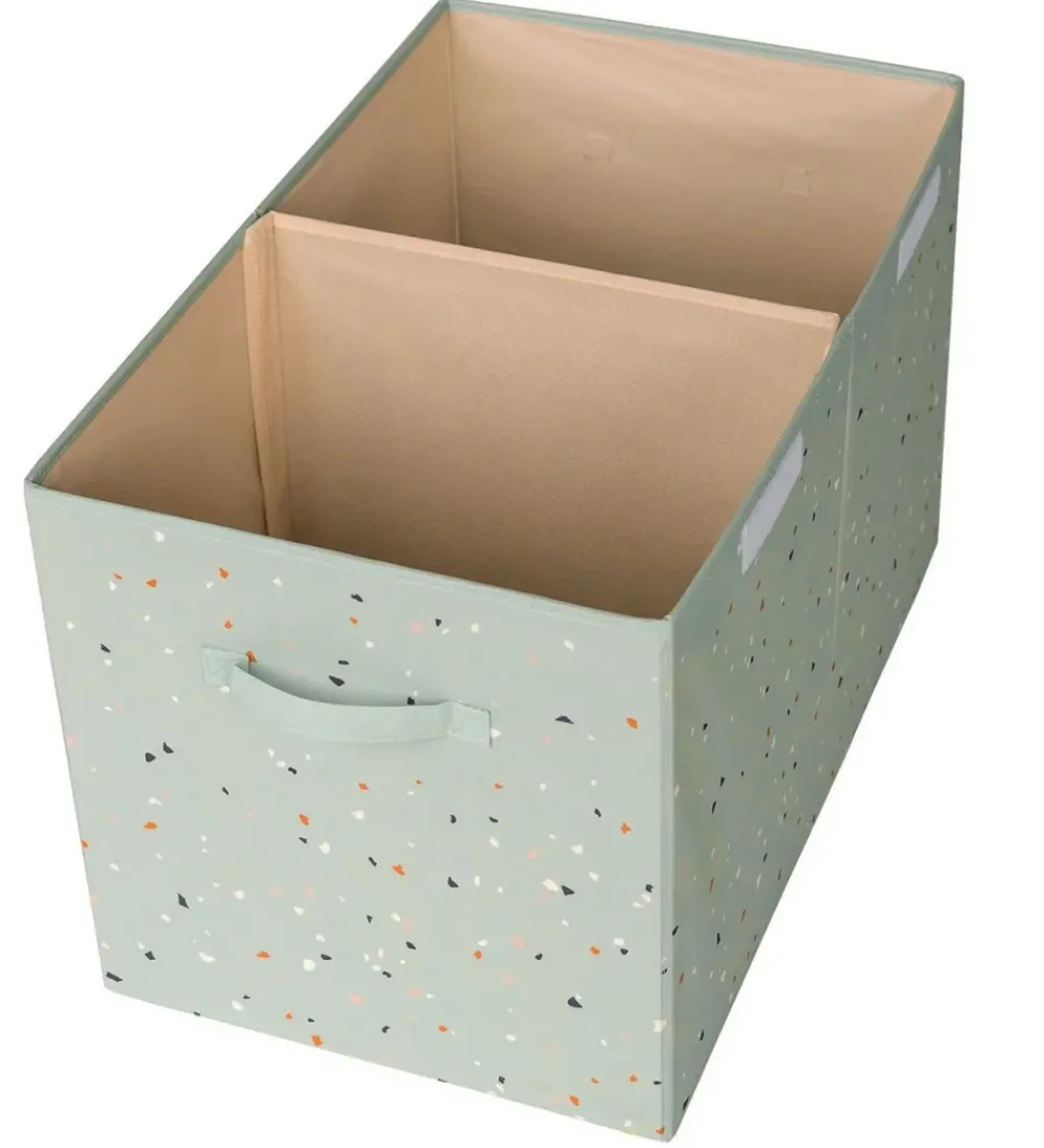 3 Sprouts Bokse Og Kasser*Opbevaringskasse m. Låg- 63x38x39 cm - Terrazzo/Grøn