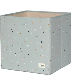 Bokse Og Kasser-3 Sprouts Opbevaringskasse - 33x33x33 cm - Terrazzo/Grøn