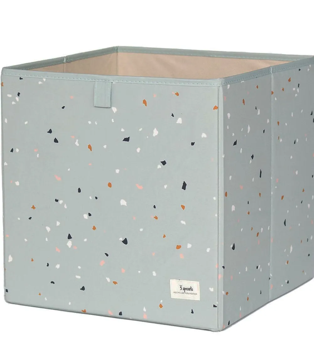 Bokse Og Kasser-3 Sprouts Opbevaringskasse - 33x33x33 cm - Terrazzo/Grøn
