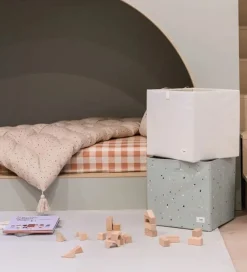 Bokse Og Kasser-3 Sprouts Opbevaringskasse - 33x33x33 cm - Terrazzo/Grøn