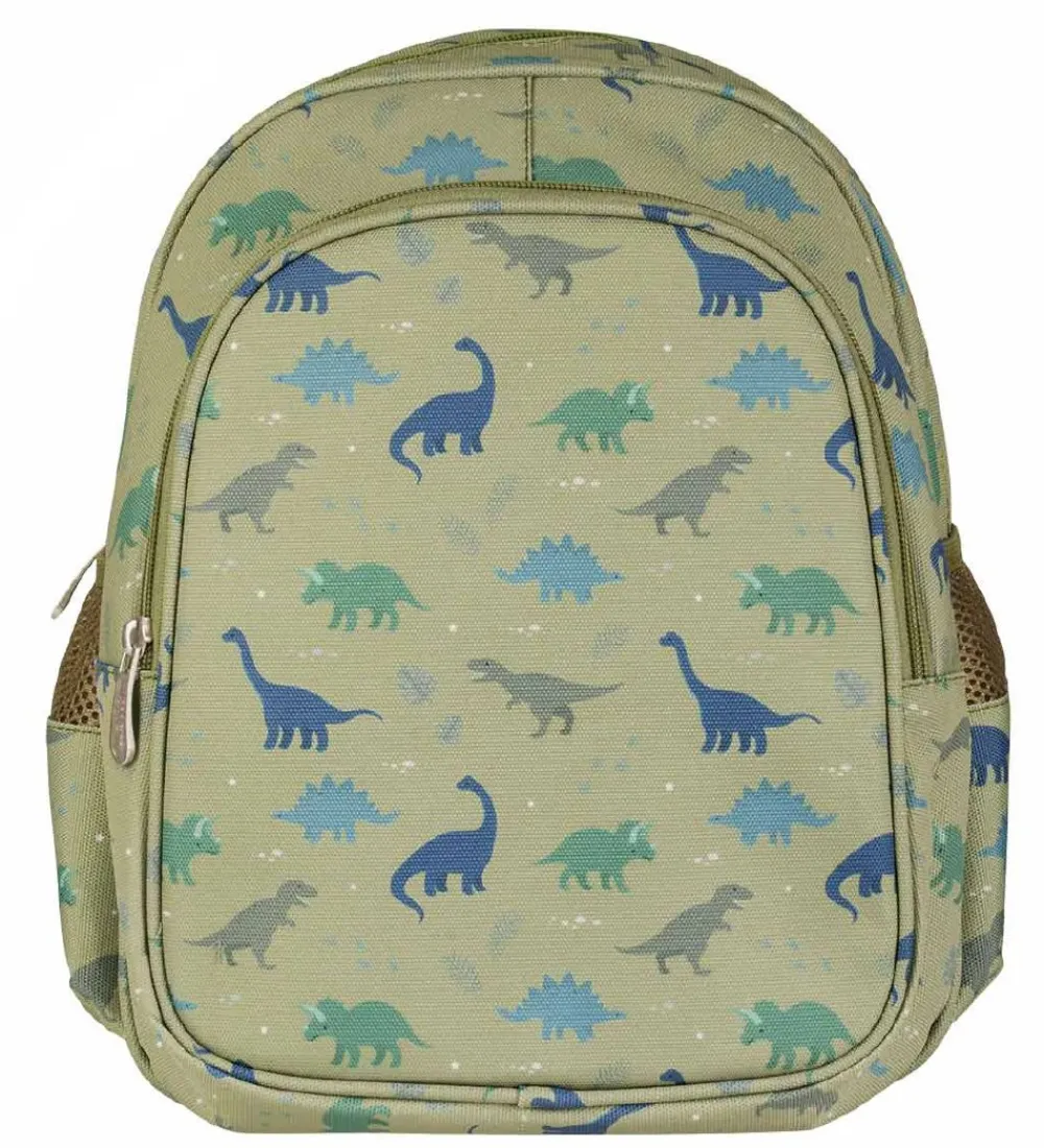 Børnehavetasker-A Little Lovely Company Børnehavetaske m. Termolomme - Dinosaur