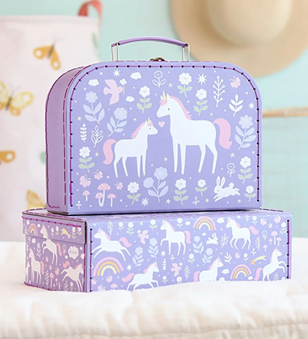 Legekufferter|Opbevaring-A Little Lovely Company Kuffertsæt - 2 stk. - 29x20/25,5x18 cm -
