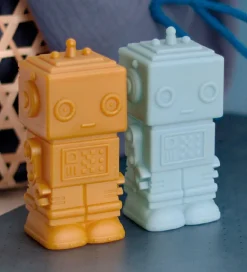 A Little Lovely Company Natlamper|Fritstående Lamper*Lampe - 14 cm - Robot - Aztec Gold