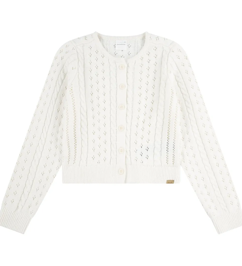 Striktrøjer-Abercrombie & Fitch Cardigan - Strik - Jet Stream m. Hulmønster