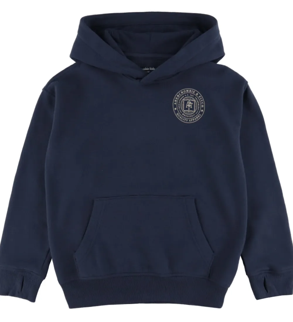 Abercrombie & Fitch Hættetrøjer*Hættetrøje - Navy Blazer m. Print