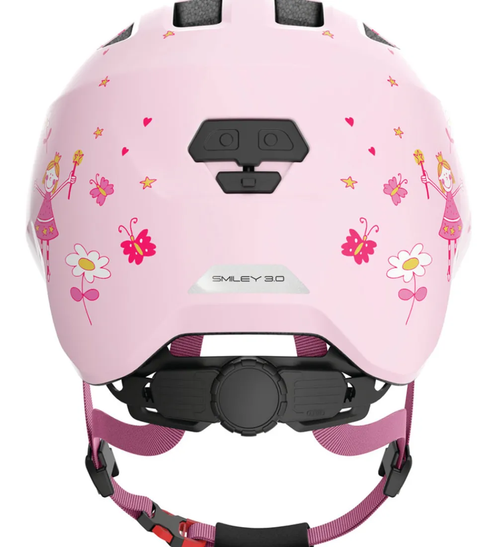 Abus Børnesikkerhed|Cykelhjelme*Cykelhjelm - Smiley 3.0 - Rose Princess
