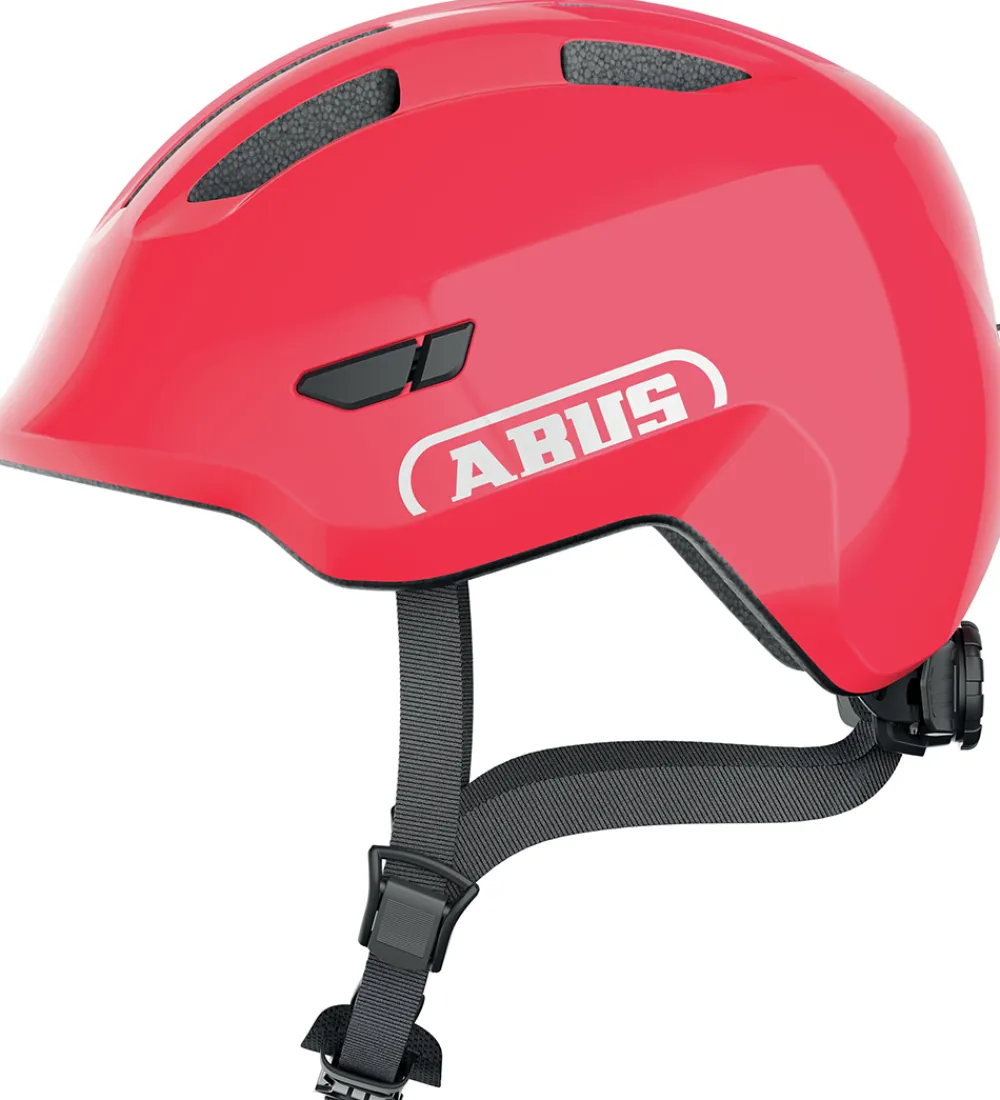 Abus Børnesikkerhed|Cykelhjelme*Cykelhjelm - Smiley 3.0 - Shiny Red