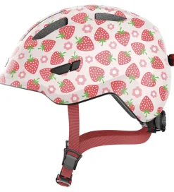 Børnesikkerhed|Cykelhjelme-Abus Cykelhjelm - Smiley 3.0 Led - Rose Strawberry