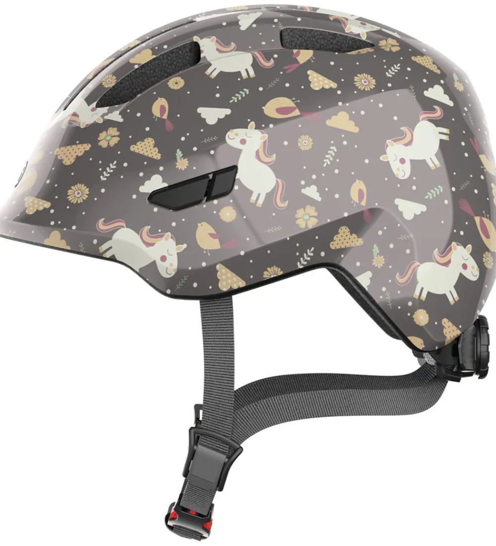 Børnesikkerhed|Cykelhjelme-Abus Cykelhjelm - Smiley 3.0 - Grey Horse