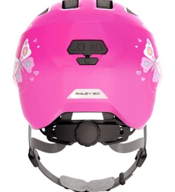 Børnesikkerhed|Cykelhjelme-Abus Cykelhjelm - Smiley 3.0 - Pink Butterfly