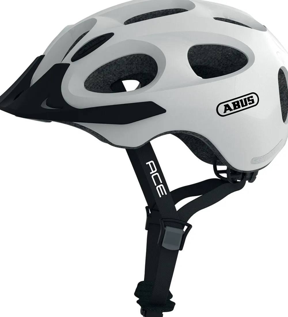 Børnesikkerhed|Cykelhjelme-Abus Cykelhjelm - Youn-I Ace - Pearl White