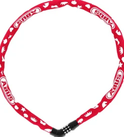 Cykellåse|Cykellåse-Abus Kædelås - 4804C Symbols - 75 cm - Rød