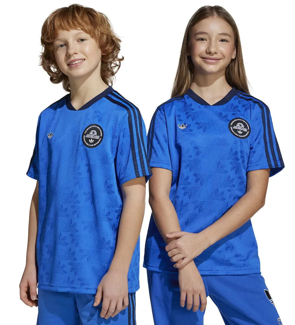 T-Shirts Og Toppe|Træning Og Gymnastik-adidas Originals T-shirt - Blå m. Logoer