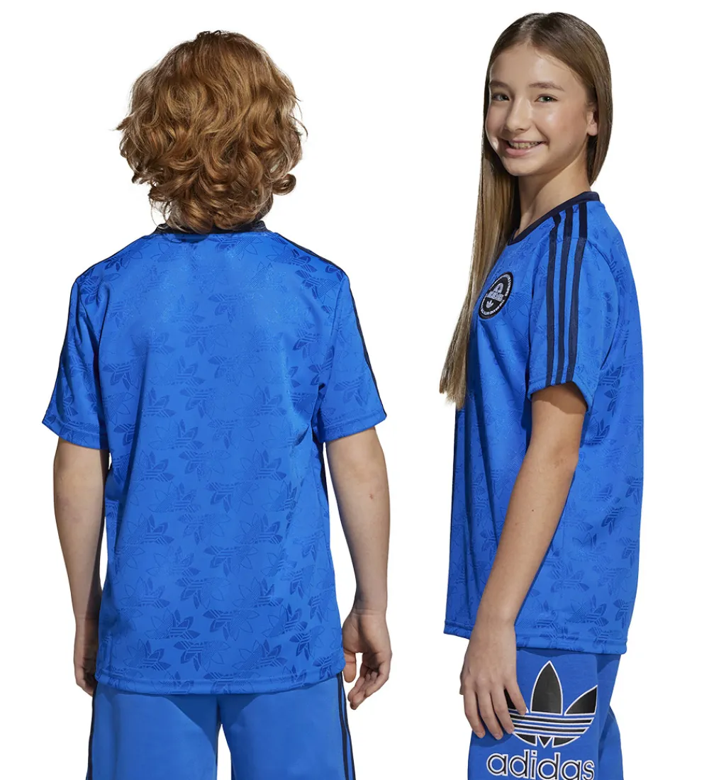 T-Shirts Og Toppe|Træning Og Gymnastik-adidas Originals T-shirt - Blå m. Logoer
