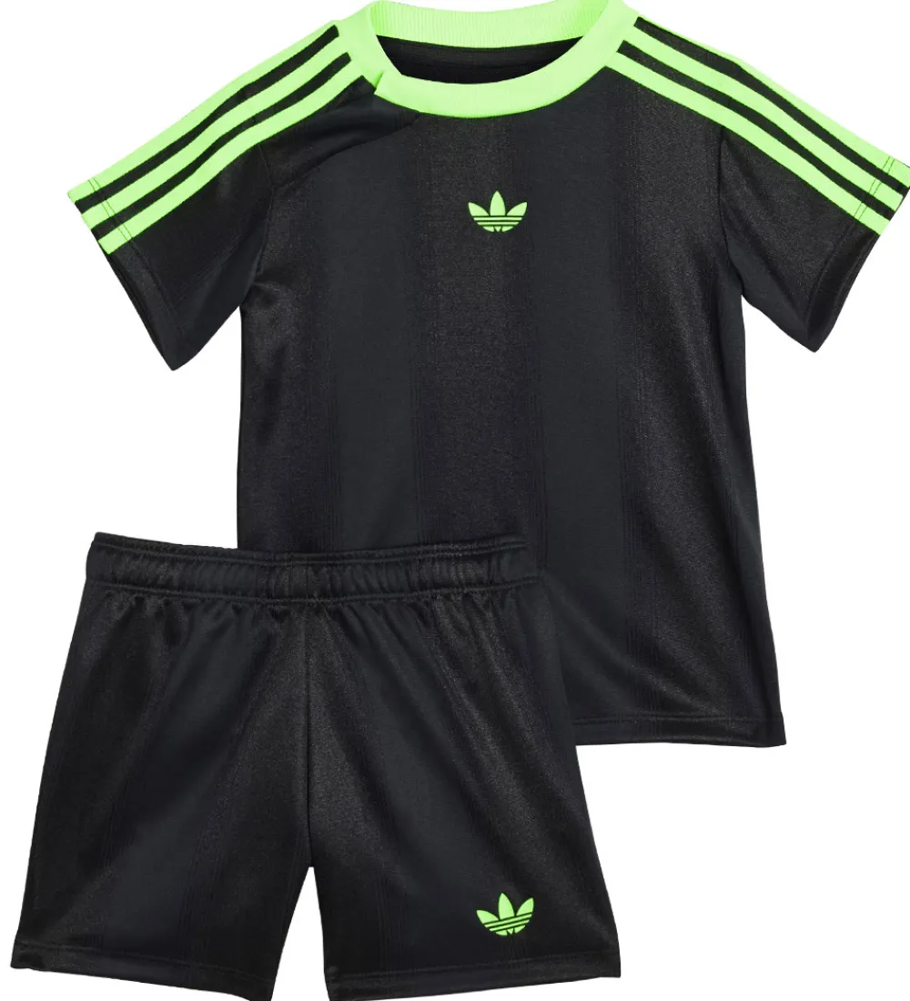 adidas Originals T-Shirts Og Toppe|Træning Og Gymnastik*T-shirt/Short - Sort/Signal Green