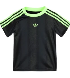adidas Originals T-Shirts Og Toppe|Træning Og Gymnastik*T-shirt/Short - Sort/Signal Green