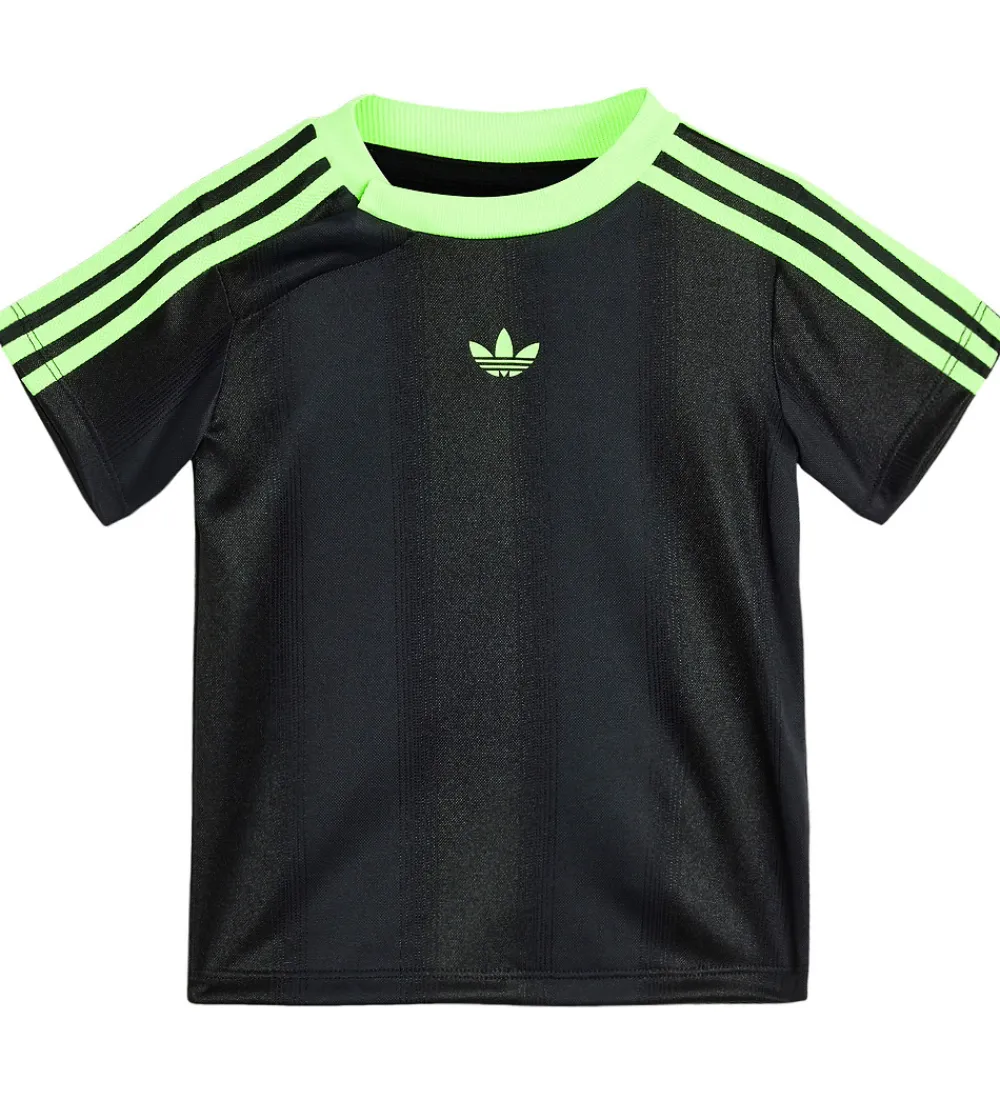 adidas Originals T-Shirts Og Toppe|Træning Og Gymnastik*T-shirt/Short - Sort/Signal Green
