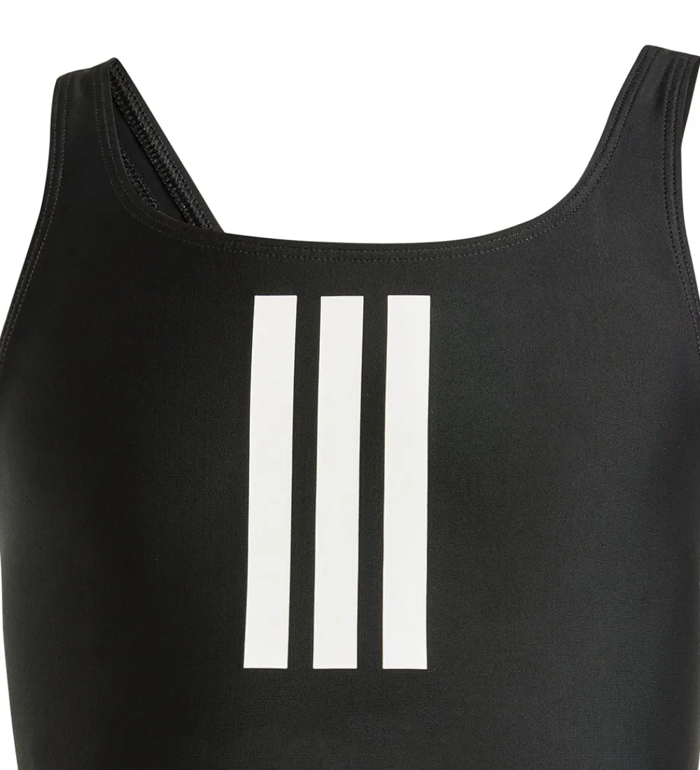 Basis-adidas Performance Badedragt - 3S MID SUIT GY - Sort/Hvid