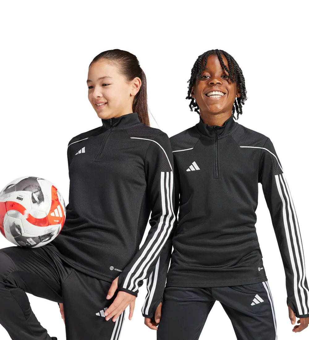 T-Shirts Og Toppe-adidas Performance Bluse - Tiro 23 Leauge - Sort/Hvid m. Lynlås