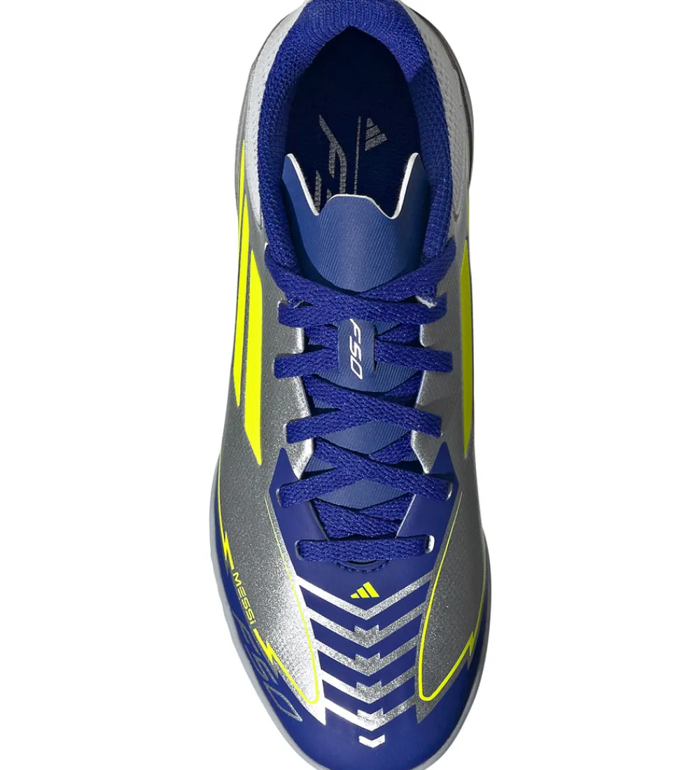 Fodboldstøvler - Grus (Tf)-adidas Performance fodboldstøvler - F50 League TF J Messi - Silv
