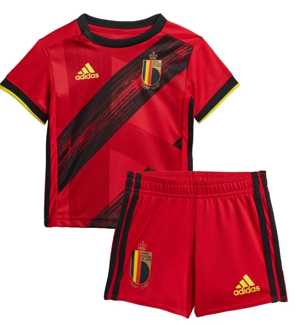 adidas Performance Fodboldtrøjer|Fodboldshorts*Fodboldsæt - Belgien - Rød/Sort