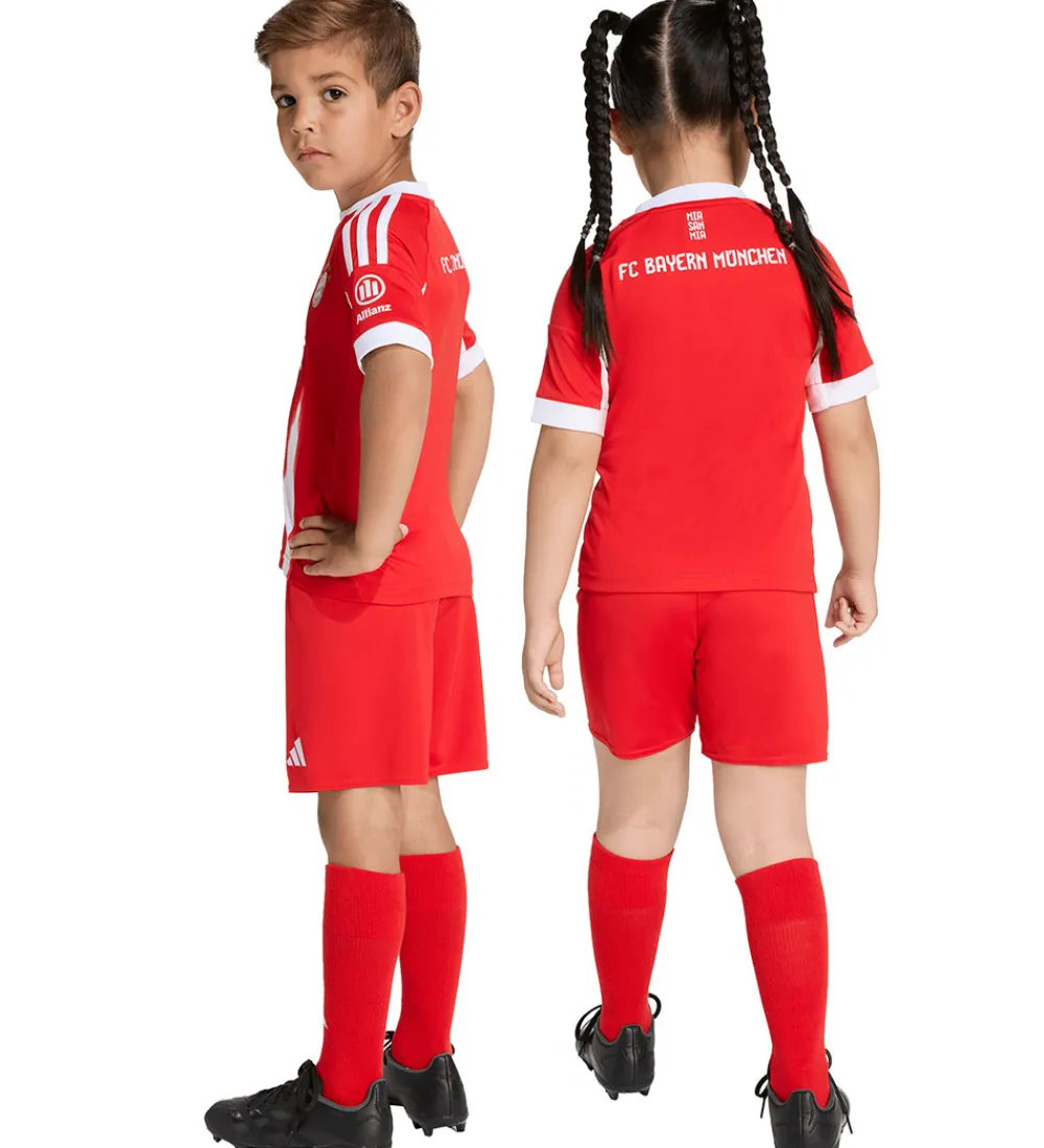 Fodboldtrøjer|Fodboldshorts-adidas Performance Fodboldsæt - FC Bayern - Rød m. Logo