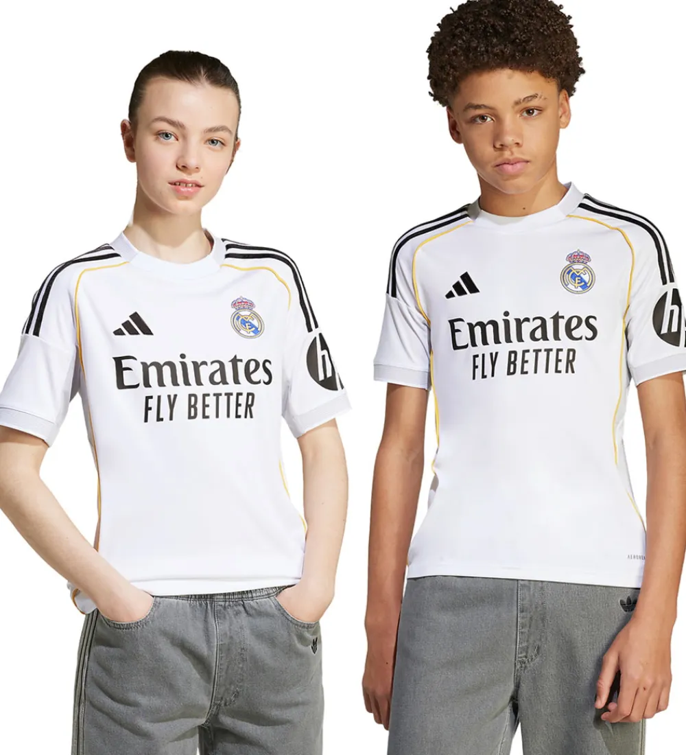 Fodboldtrøjer|Fodbold-adidas Performance Fodboldtrøje - Real Madrid - Hvid m. Logo