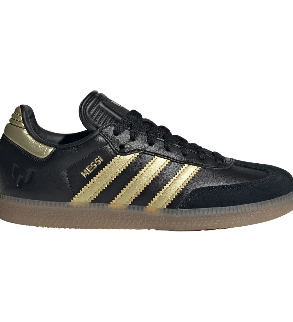 Indendørssko|Fodboldstøvler - Indendørs (Ic)-adidas Performance Sko - SAMBA MESSI J - CBLACK/GOLDMT/GUM4