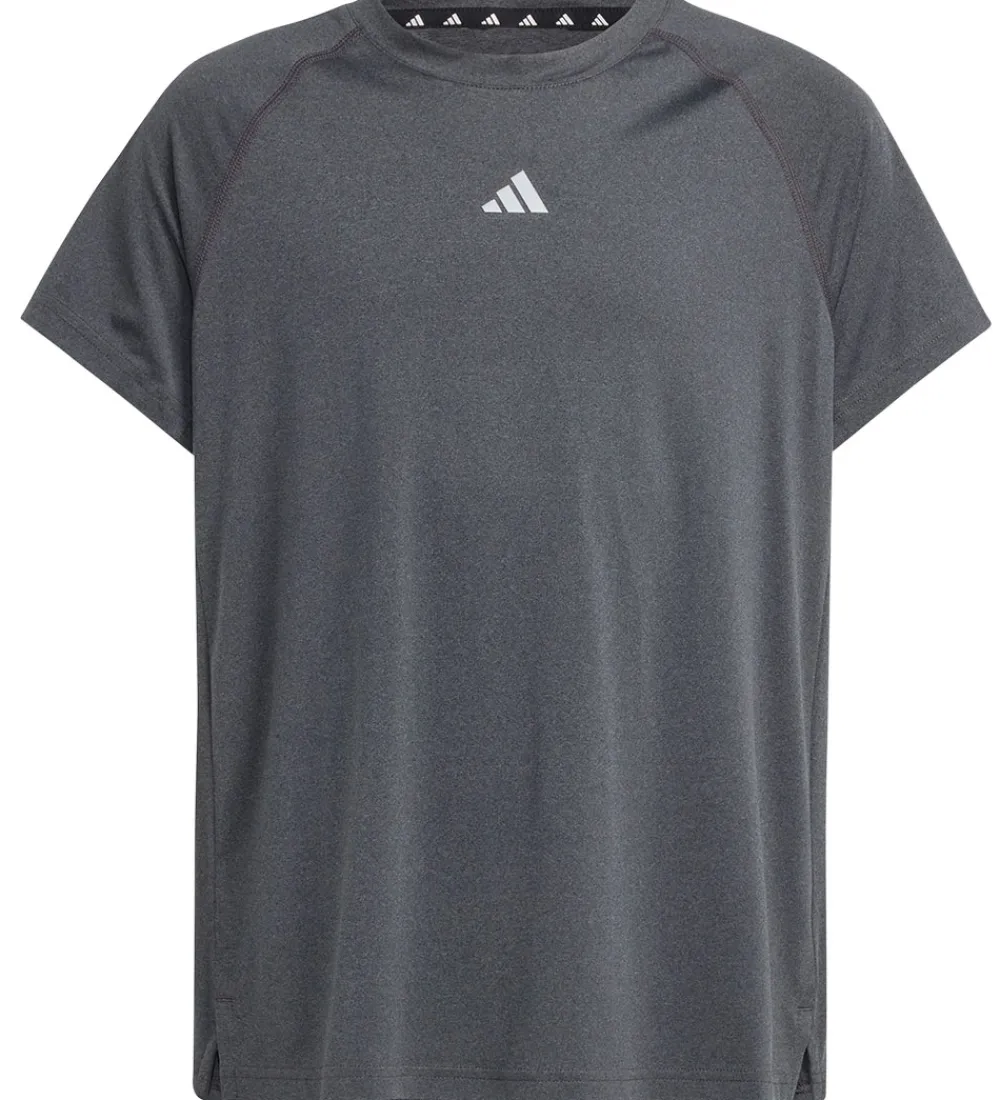 adidas Performance T-Shirts Og Toppe*T- shirt - JG Tee Lux - Grå Meleret