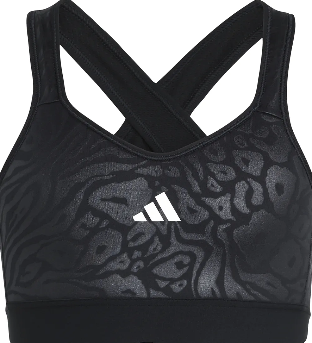 T-Shirts Og Toppe|Træning Og Gymnastik-adidas Performance Træningstop - Sort m. Hvid