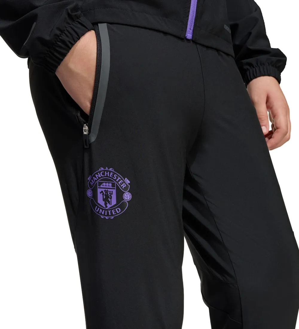 Træningsbukser|Træning Og Gymnastik-adidas Performance Træningsbukser - MUFC C VT P Y - Sort/Purrus
