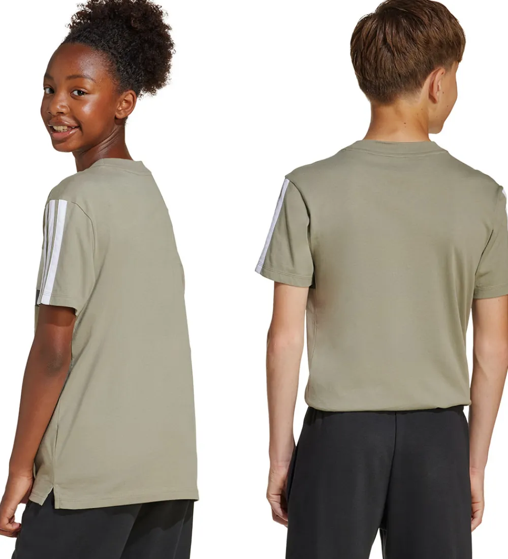 adidas Performance T-Shirts*T-Shirt - J 3S TIB T - SILPEB/METGRY/GRESIX