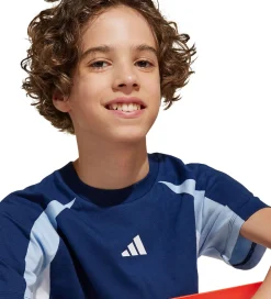 T-Shirts Og Toppe-adidas Performance T-shirt - J CB T - Blå m. Logo