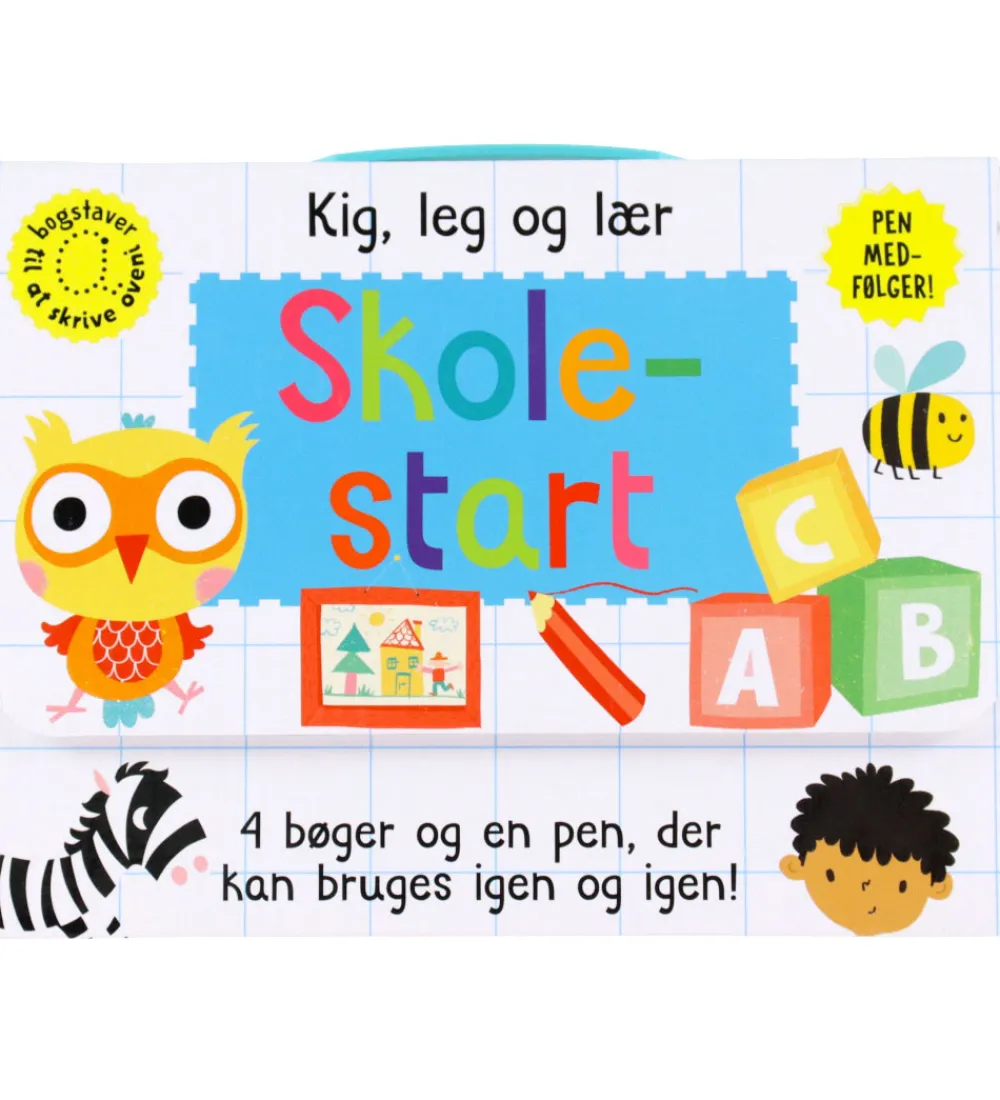 Alvilda Kreativ Leg|Bøger*Opgavebøger - Skriv Og Visk Ud - Skolestart - 4 stk. - D