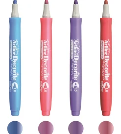 Tuscher Og Farver-Artline Tuscher - Decorite Brush - 4 stk. - Contemporary Metalli