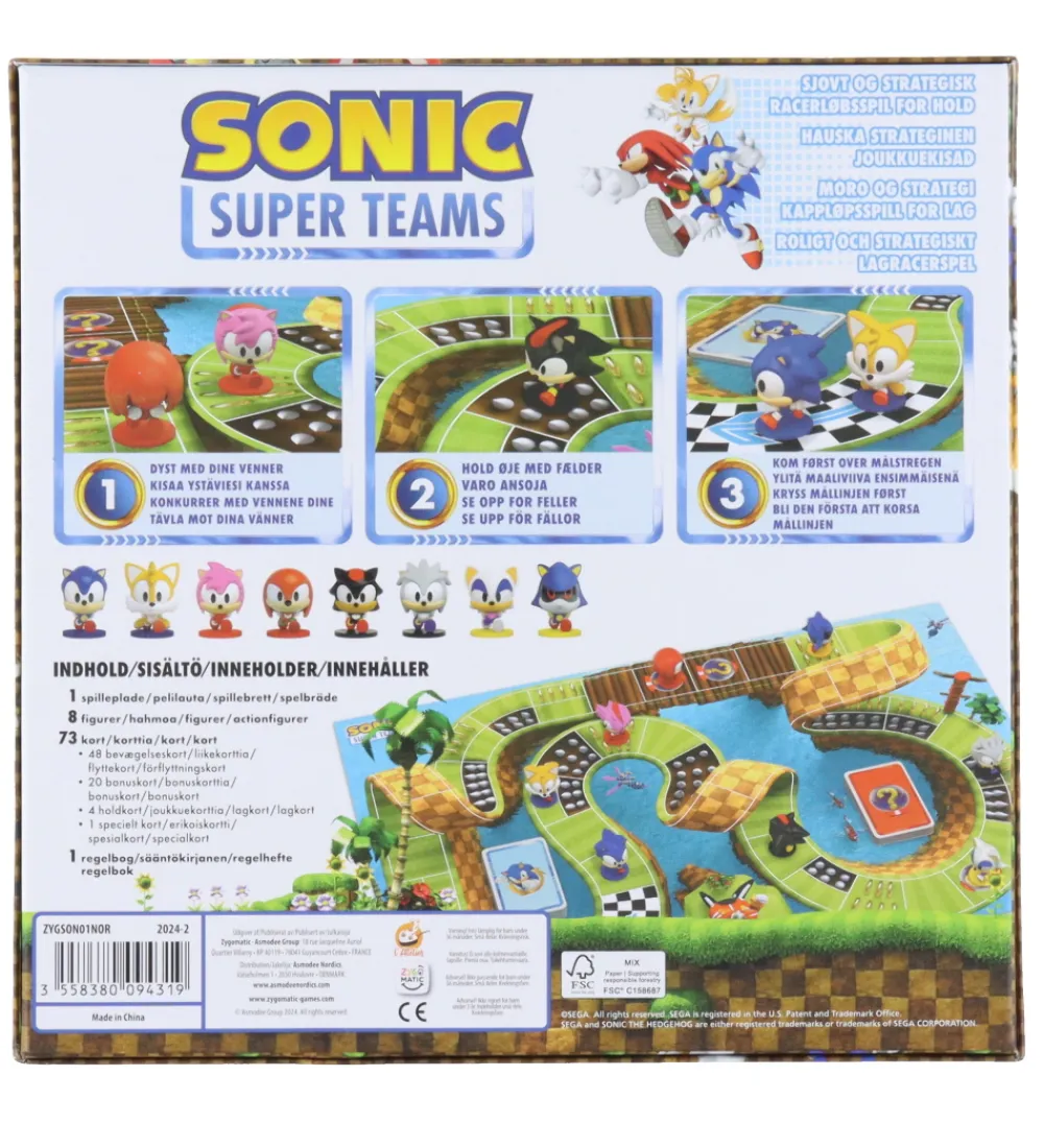 Asmodee Spil*- Sonic Brætspil - Sonic Super Teams - Nordic