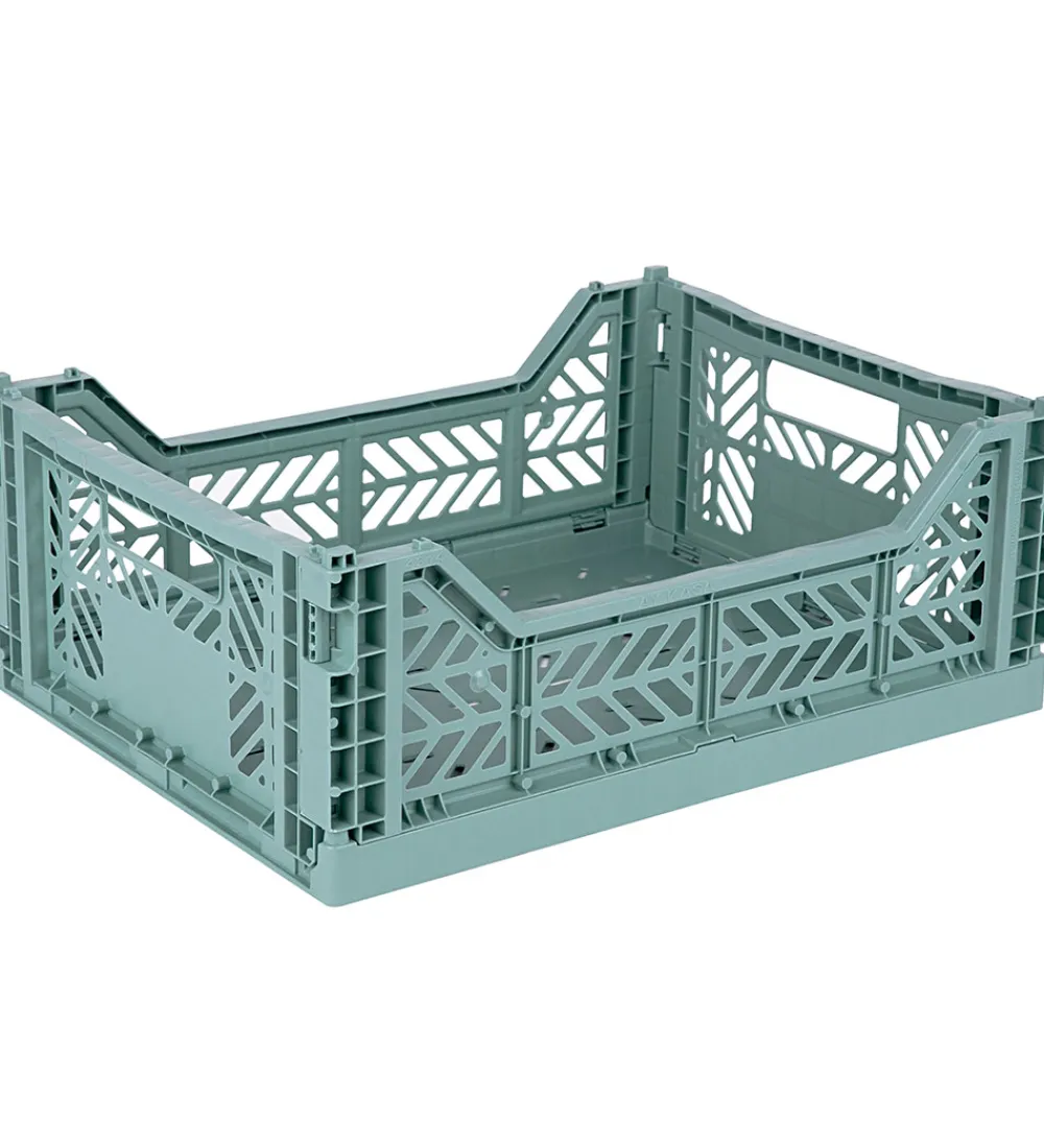 Foldekasser|Bokse Og Kasser-Aykasa Foldekasse - 40x30x15 cm - Midi - Teal