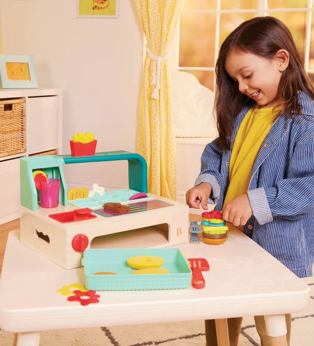 Rolleleg|Legekøkken Og Legemøbel-B. toys Legekøkken - 30 Dele - Burgerstation