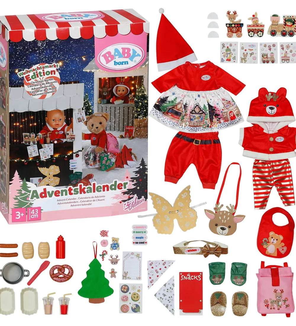 Julekalender|Dekoration-BABY born Julekalender - 43 cm - 24 Låger