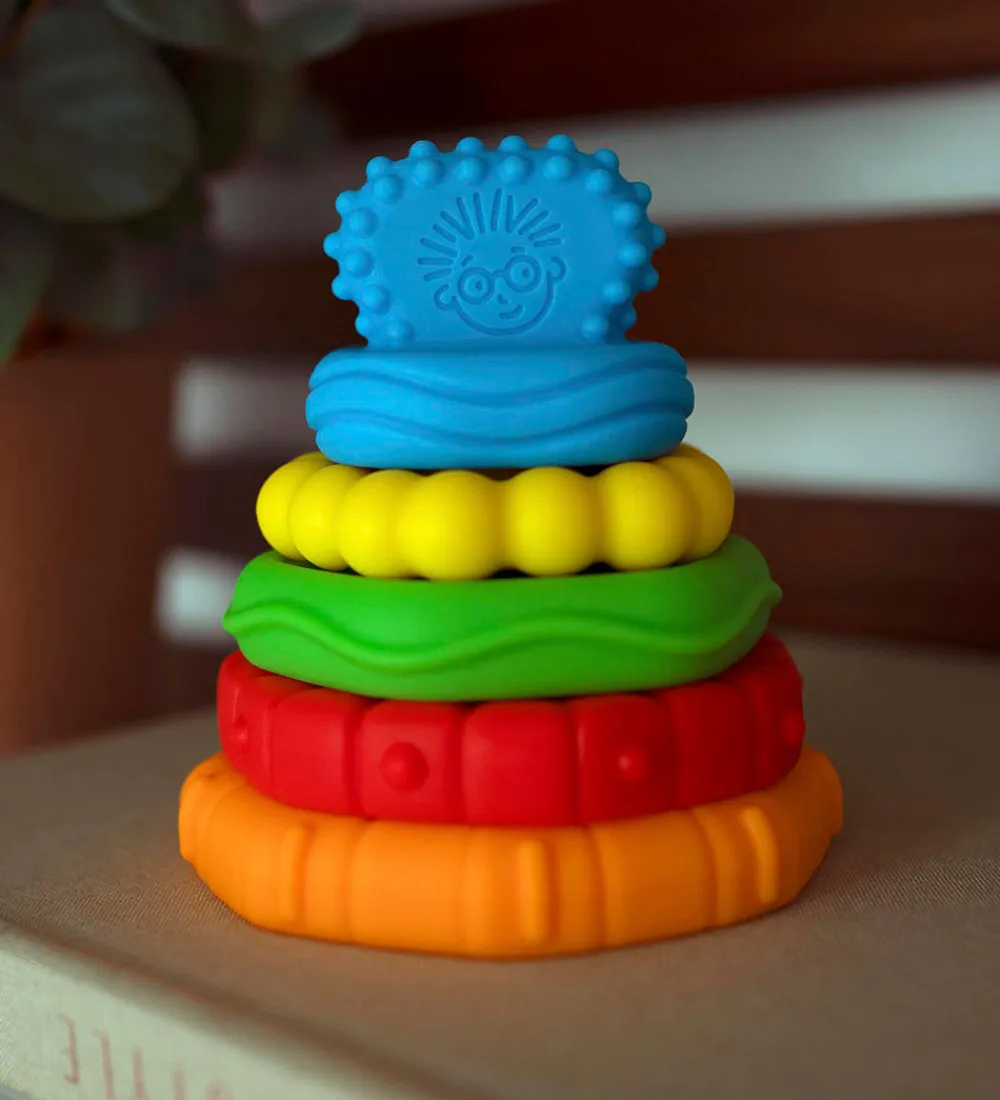 Stablelegetøj|Bideringe-Baby Einstein Stable- og Bidelegetøj - Stack & Teethe - Multi-te
