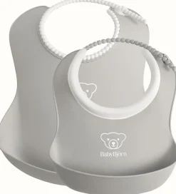 Hagesmække-BabyBjörn Hagesmæk - 2-pak - Grå