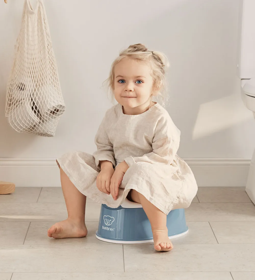 BabyBjörn Potter Og Toilethjælp*Potte - Gråblå/Hvid