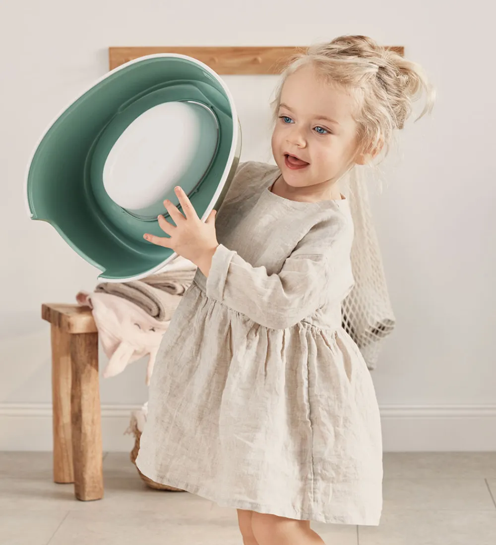 BabyBjörn Potter Og Toilethjælp*Potte - Grågrøn/Hvid
