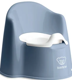 Potter Og Toilethjælp-BabyBjörn Pottestol - Gråblå/Hvid