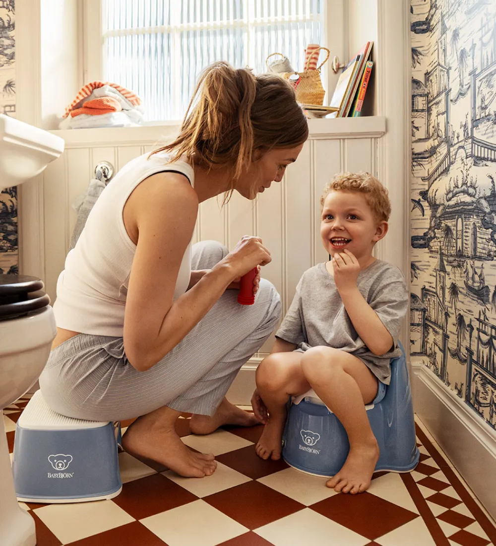 Potter Og Toilethjælp-BabyBjörn Pottestol - Gråblå/Hvid