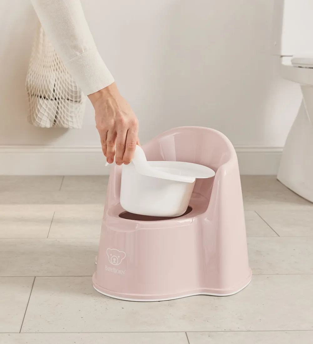Potter Og Toilethjælp-BabyBjörn Pottestol - Lyserød/Hvid