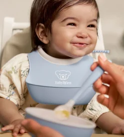 BabyBjörn Spisesæt|Hagesmække*Spisesæt - 3 Dele - Pastelblå