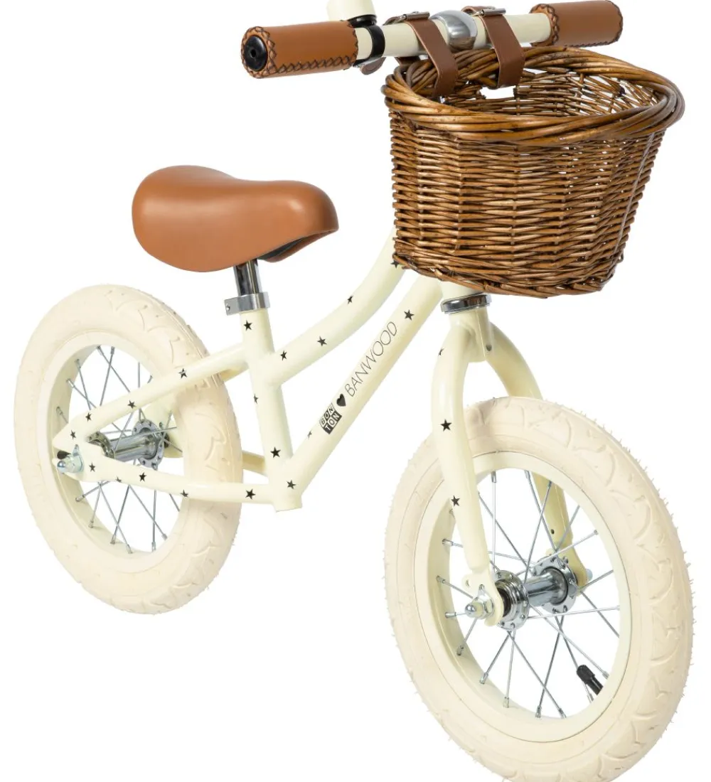 Løbecykler-Banwood Løbecykel - First Go! - Creme m. Stjerner